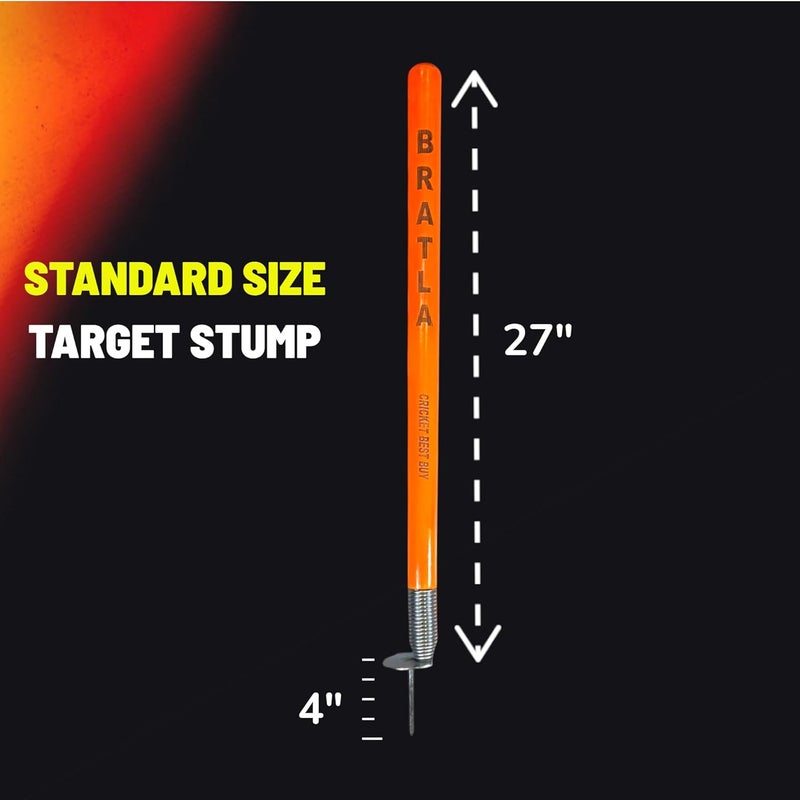 Bratla Cricket Target Stump Wicket for Fielding Bowling Training Practice Metal Spring Loaded Standard Full Size 28 Single - Image 5